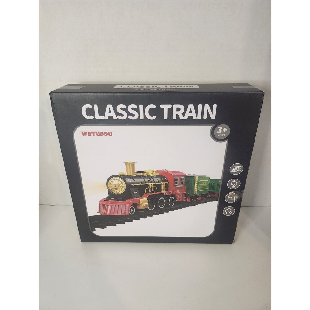 Watudou BJ2505B Black Red ‎HO Scale Classic Train Toy Set For Ages 3+